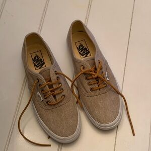 Vans Light Brown Canvas Lace-Up Shoes